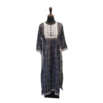 Dark-Navy-Blue-Embroidered-Kurtha-Top