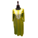 Lime-Green-White-Embroidery-Kurth