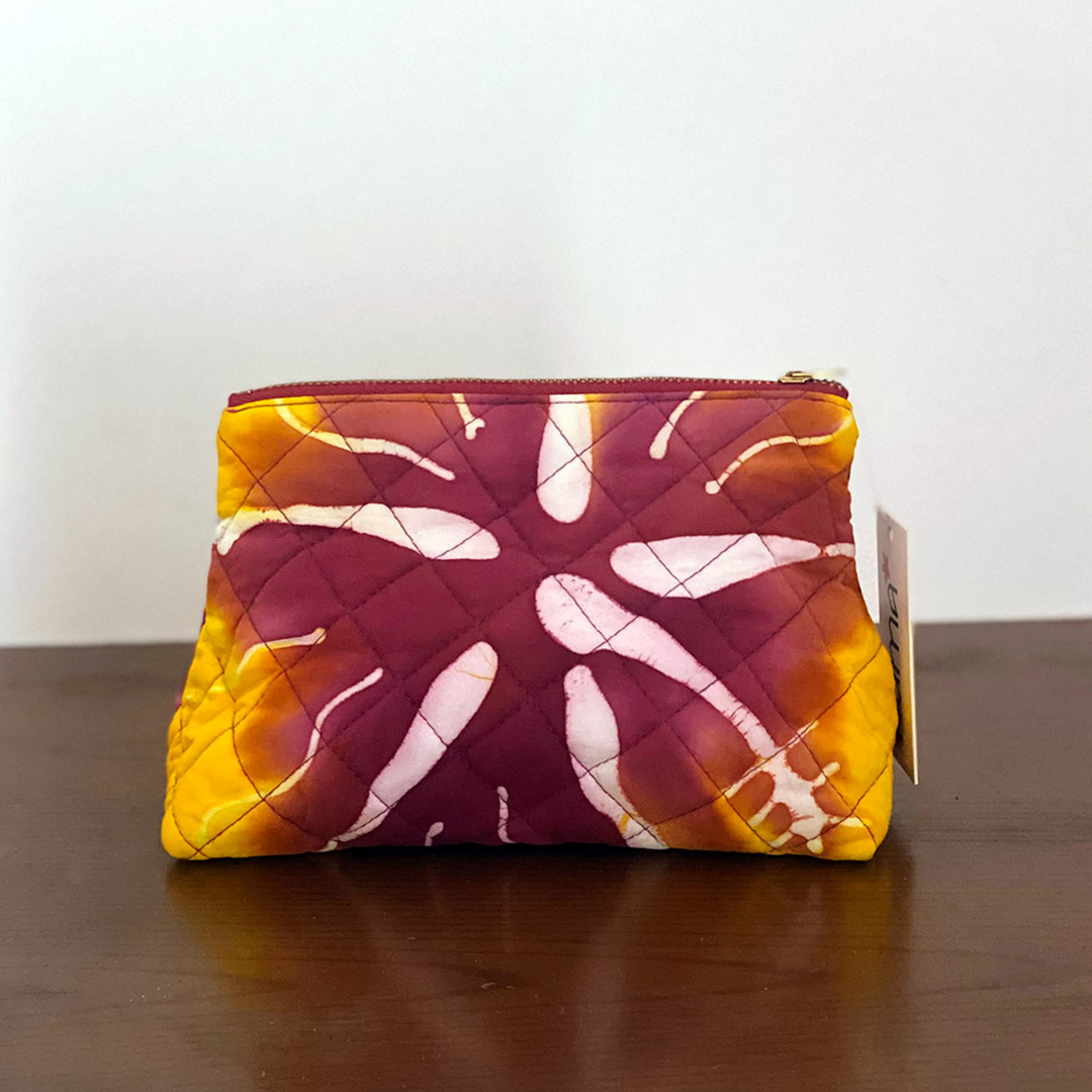Golden Rays Batik Pouch