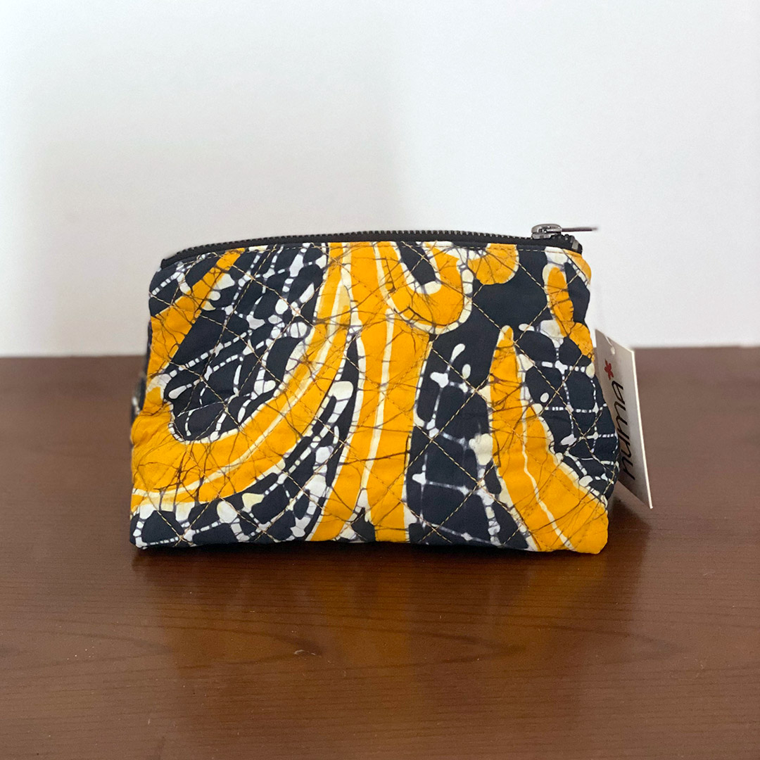Vibrant Yellow Batik Pouch