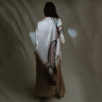 Black-Detailed-Beige-Silk-Kaftan-Front-full-view