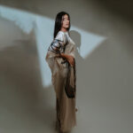 Black-Detailed-Beige-Silk-Kaftan-Front-full-view