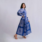 Bohemian-Blue-Dress-Front-Full-view-styled