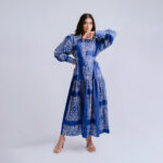 Bohemian-Blue-Dress-Front-Full-view-styled