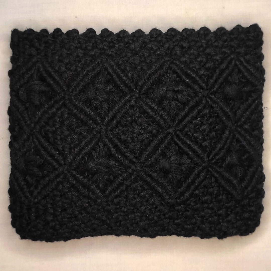 Chic Black Crochet Purse