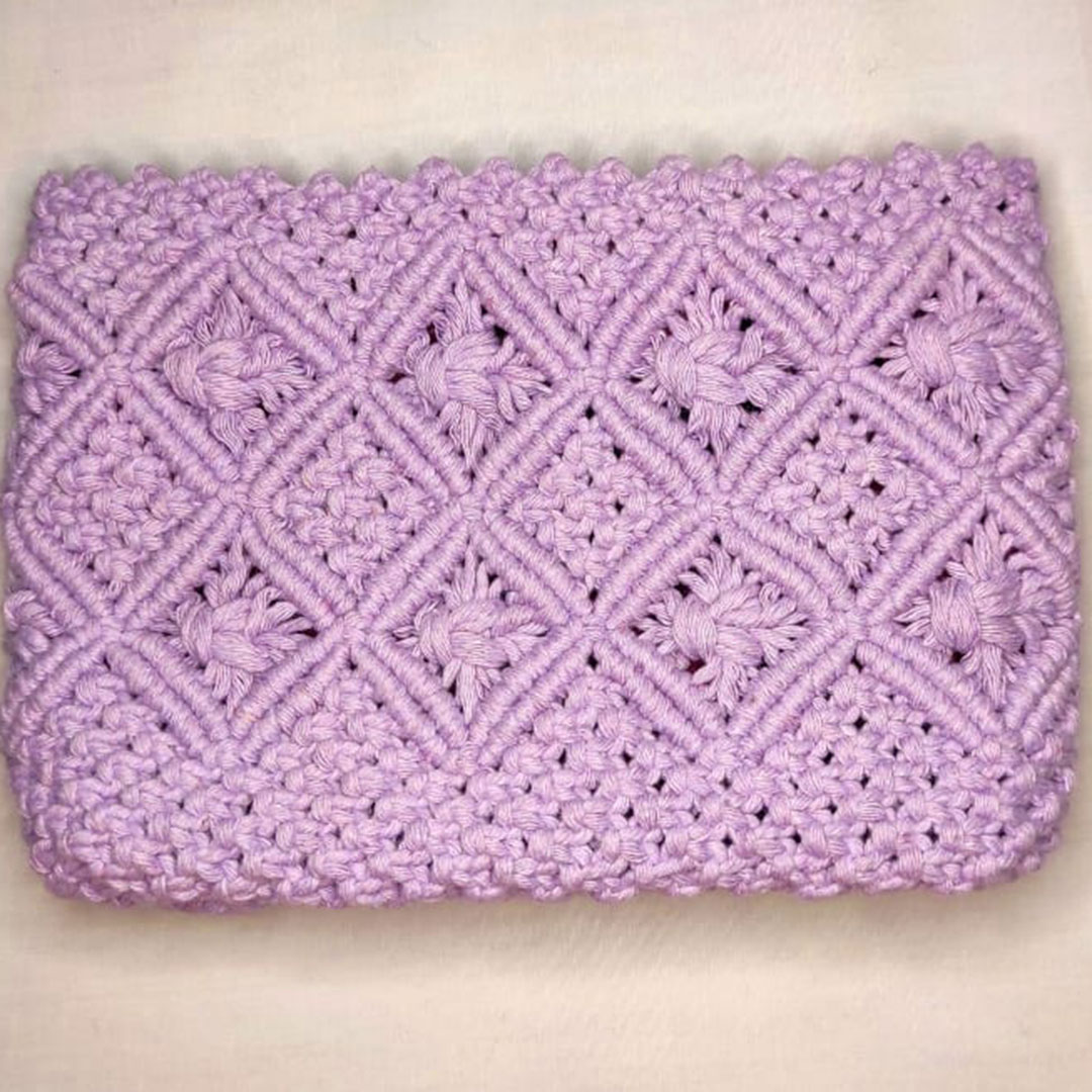 Chic-Purple-Crochet-Purse-Front-View-2