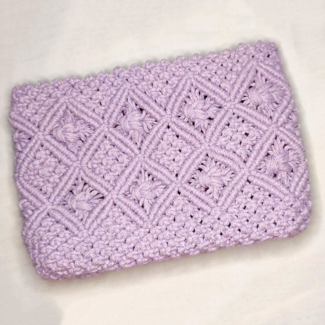 Chic Purple Crochet Purse
