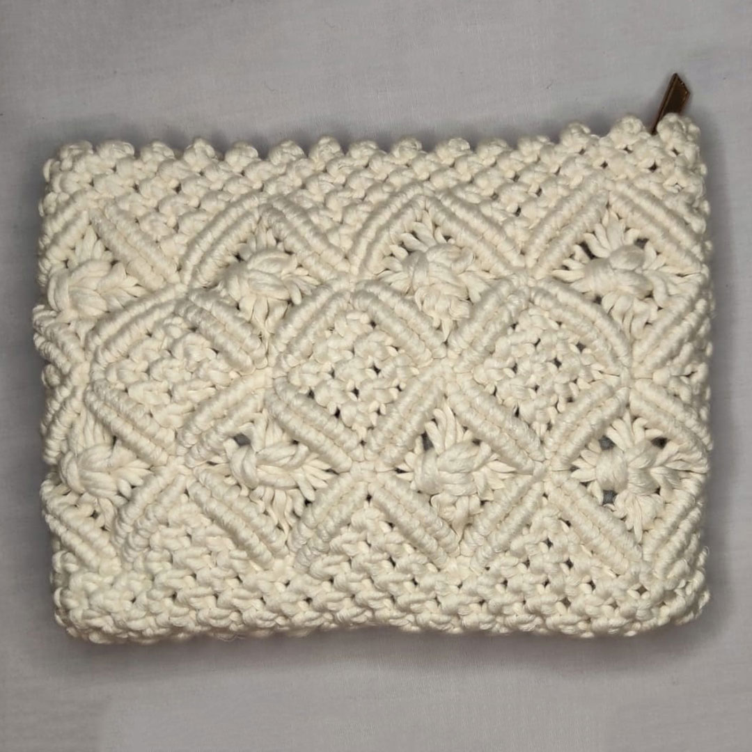 Chic White Crochet Purse