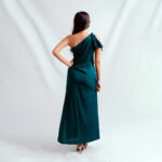 Emarald-One-Shoulder-Bow-Dress—Front