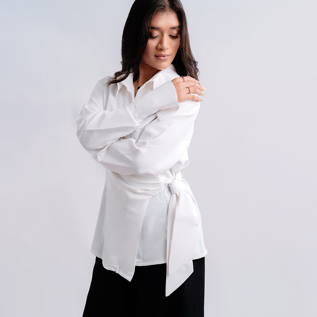 White-Wrap-Top-&-Flowy-Black-Pants—Close-up